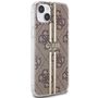 Guess IML 4G Gold Stripe case for iPhone 15 Plus / 14 Plus - brown, Guess 3666339222833 3666339222833