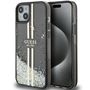 Guess Liquid Glitter Gold Stripes case for iPhone 15 / 14 / 13 - black, Guess 3666339223526 3666339223526