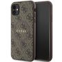 Guess GUHMN61G4GFRW iPhone 11 6.1" / Xr brown/brown hardcase 4G Collection Leather Metal Logo MagSafe, Guess 3666339226367 3666339226367