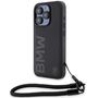 BMW Signature Leather Wordmark Cord case for iPhone 15 Pro Max - black, BMW 3666339232689