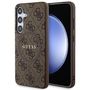 Guess 4G Collection Leather Metal Logo MagSafe Case for Samsung Galaxy S24 - Brown, Guess 3666339241483
