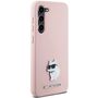 Karl Lagerfeld Silicone Choupette Metal Pin case for Samsung Galaxy S23+ - pink, Karl Lagerfeld 3666339242244 3666339242244