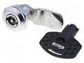 Lock; zinc alloy; 24mm; nickel; Actuator material: steel ELESA+GANTER CQ/A-M22X1.5-45-24