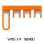 Cross-connector (terminal), Plugged, Number of poles: 4, Pitch in mm: 14.10, Insulated: Yes, orange Weidmuller 1604310000 04008190886851