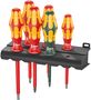 160 i/168 i/6 Rack Screwdriver set Kraftform Plus Series 100, and rack, 1 x PH 1x80; 1 x PH 2x100; 1 x 0.6x3.5x100; 1 x 1.0x5.5x125; 1 x # 1x80; 1 x # 2x100, Wera 05347777001