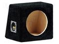Car loudspeaker enclosure; MDF; black; 200mm; Grooving: 222mm BASSER OB.MDF.01.BK