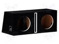Car loudspeaker enclosure; MDF; black; 250mm; Øhole: 232mm; 35+35l BASSER OB.MDF.BR07.BK