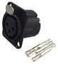 XLR SOCKET FEMALE 3-POLE CRIMP BLACK NC3FD-LX-HA-BAG