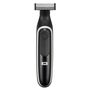 Rechargeable beard and body trimmer with ultra-thin razor, including 4 spacer combs Black 16680054 8711902081616