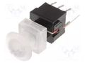 Switch: keypad; Pos: 2; DPDT; 0.1A/30VDC; colourless; LED; green; THT HIGHLY ELECTRIC PB61305BL-3