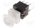 Switch: keypad; Pos: 2; DPDT; 0.1A/30VDC; colourless; LED; green; THT HIGHLY ELECTRIC PB61305BL-3