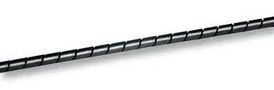 SLEEVING, SPIRAL, PE, 9MM, BLK, 5M 161-41204