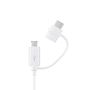 Samsung Combo EP-DG930DWEGWW Cable USB-A / micro USB - USB-C 1.5m - white, Samsung EP-DG930DWEGWW