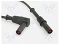 Test lead; 20A; banana plug 4mm,angular banana plug 4mm; Len: 1m ELECTRO-PJP PJ2359-100-B