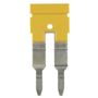 Cross-connector (terminal), Plugged, Number of poles: 2, Pitch in mm: 6.10, Insulated: Yes, 32 A, yellow Weidmuller 1758250000 04032248169795