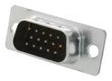 CONNECTOR, SOLDER CUP, PLUG, 15 WAY ZDEA15P