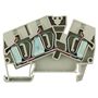 Feed-through terminal block, Tension-clamp connection, 6 mm², 800 V, 41 A, Number of connections: 3 Weidmuller 1771410000