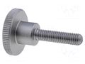 Knob; Ø: 20mm; Ext.thread: M5; 20mm; H: 11.5mm; stainless steel ELESA+GANTER DIN464-M5-20-NI
