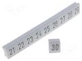 Marker; for rail connectors; push-in; white; 250pcs; 5mm KURANT DK-Z5/C-2