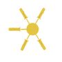 Coding element (terminal), PA 66 GF 30, yellow, Width: 2.9 mm Weidmuller 1816150000 04032248370726