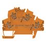 Multi-tier modular terminal, Tension-clamp connection, 2.5 mm², 800 V, 24 A, Number of levels: 2, orange Weidmuller 1831260000