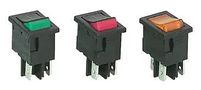 ROCKER SWITCH, DPST, 10A, 250VAC, PANEL H8550XBAAA