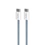 Puro Fabrik 60W USB-C - USB-C Cable 1.5m - Blue, Puro Elektrik PUCCCFABK415MTBLUE PUCCCFABK415MTBLUE