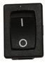 SWITCH, SPST, 10A, 250VAC BLACK, I/0 1801.2106-02