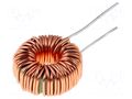 Inductor: wire; THT; 100uH; 120mΩ; Inductor: toroidal; 5A; Ø: 16.5mm FERROCORE DPT100A5