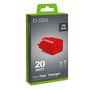 SBS TETRGAN1C20R 20W GaN Wall Charger with Power Delivery - Red, SBS TETRGAN1C20R TETRGAN1C20R