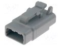 Connector: wire-wire; plug; female; DTM; PIN: 3; IP68; for cable DEUTSCH DTM06-3S