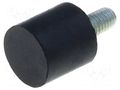 Vibroisolation foot; Ø: 8mm; H: 8mm; Shore hardness: 55±5; 40N ELESA+GANTER DVA4-8-8-M3