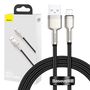 USB cable for Lightning Baseus Cafule, 2.4A, 1m (black), Baseus CALJK-A01