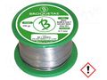 Tin; lead free; Sn99,3Cu0,7; 0.7mm; 0.1kg; reel; 220°C; Flux: SW26 BROQUETAS ECO1-07/01H