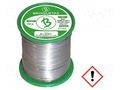 Tin; lead free; Sn99,3Cu0,7; 0.7mm; 0.25kg; reel; 220°C; Flux: SW26 BROQUETAS ECO1-07/025H