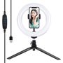 Tripod Mount Puluz with 20cm LED Ring Vlogging PKT3073B, Puluz PKT3073B