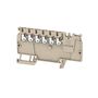 Potential distributor terminal, PUSH IN, 1.5, 500 V, 17.5 A, Number of connections: 6, TS 35, dark beige, Colour of operational elements: red Weidmuller 1988160000 04050118372939