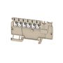 Potential distributor terminal, PUSH IN, 1.5, 500 V, 17.5 A, Number of connections: 6, TS 35, dark beige, Colour of operational elements: blue Weidmuller 1988170000