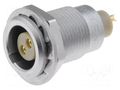 Connector: circular; 0B; socket; female; PIN: 2; soldering; 10A; IP50 LEMO EGG0B302CLL