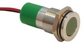 INDIC FLUSH CHROME GRN 24VDC,IP67 Q14F3CXXG24E