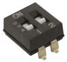 DIP SW, SPST, 0.025A, 25VDC, 2POS, SMD A6SN-2104