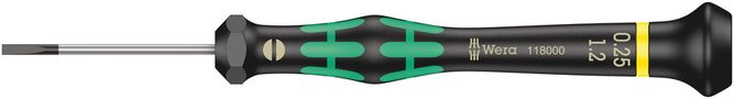 2035 Screwdriver for slotted screws for electronic applications, 0.25x1.2x40, Wera 05118000001