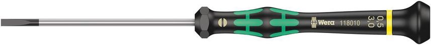 2035 Screwdriver for slotted screws for electronic applications, 0.50x3.0x80, Wera 05118010001