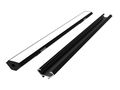 LED profilio komplektas, 2m, kampinis, juodas, su baltu dangteliu, laikikliais ir aklėmis 203662 5905378203662