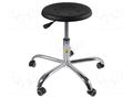 Stool; ESD; Seat dim: Ø350mm; 510÷695mm; Rsurf: 0.1÷1MΩ RT WORK ESD-STOOL02
