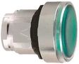 PB HEAD ILL FLUSH GRN P/PUSH  LED ZB4BH033