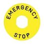 LEGEND PLT YELLOW EMERG.STOP 60MM ZBY9330T