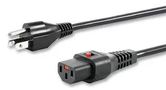 LEAD, LOCKING, US PLUG, 183CM, BLK 812502-SF