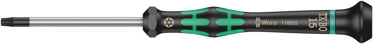 2067 TORX® BO Screwdriver for tamper-proof TORX® screws for electronic applications, TX 15x60, Wera 05118052001