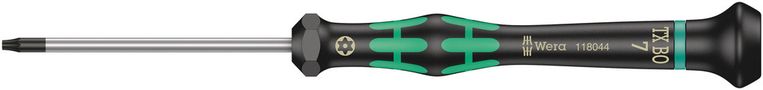 2067 TORX® BO Screwdriver for tamper-proof TORX® screws for electronic applications, TX 7x60, Wera 05118044001